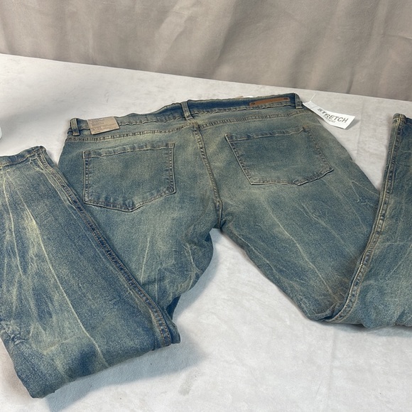 Evolution In Design Denim Jeans Slim Distressed 36” waist, 32” length, stretchy - Picture 10 of 12
